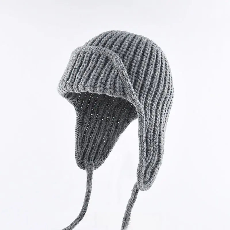 Women Plain Aviator Hat with Earflaps Purple Wholesale Hub
