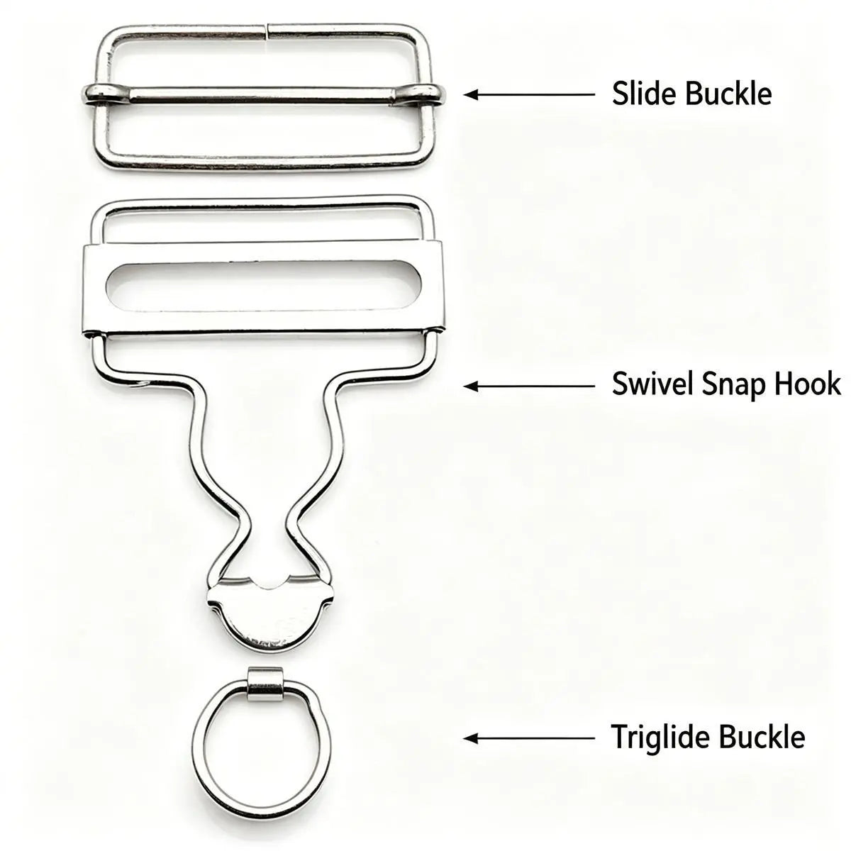 6 Sets Metal Strap Adjuster Overalls Buckles-Gun Grey Wholesale Hub