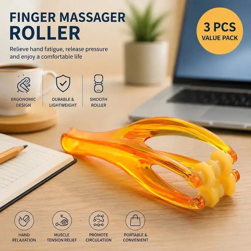 Elastic Finger Roller Massager Hand Fatigue Relief 3Pcs Wholesale Hub