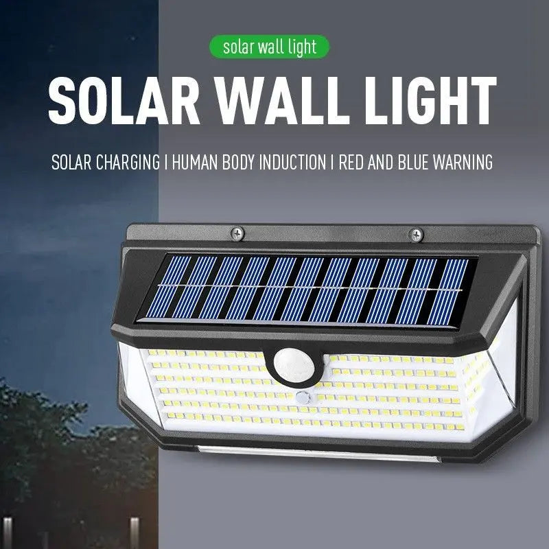 218LED Solar Sensor Wall Light, Smart Light Control, 270° Wide-Angle Illumination, Three Sensing Modes, Energy Saving and Eco-Friendly, No Wiring Installation, Top Choice for Outdoor Security Wholesale Hub