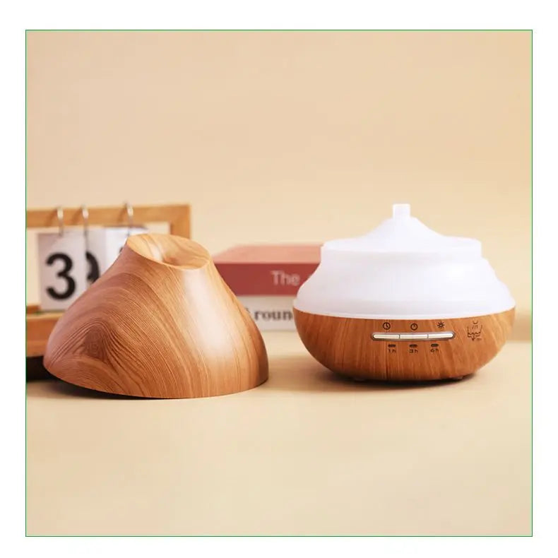 Wood Grain Aroma Humidifier, Energy-Saving Fragrance Spray, Seven-Color Ambient Light, Smart Timer, Quiet Humidification, Perfect Home SPA Companion Wholesale Hub