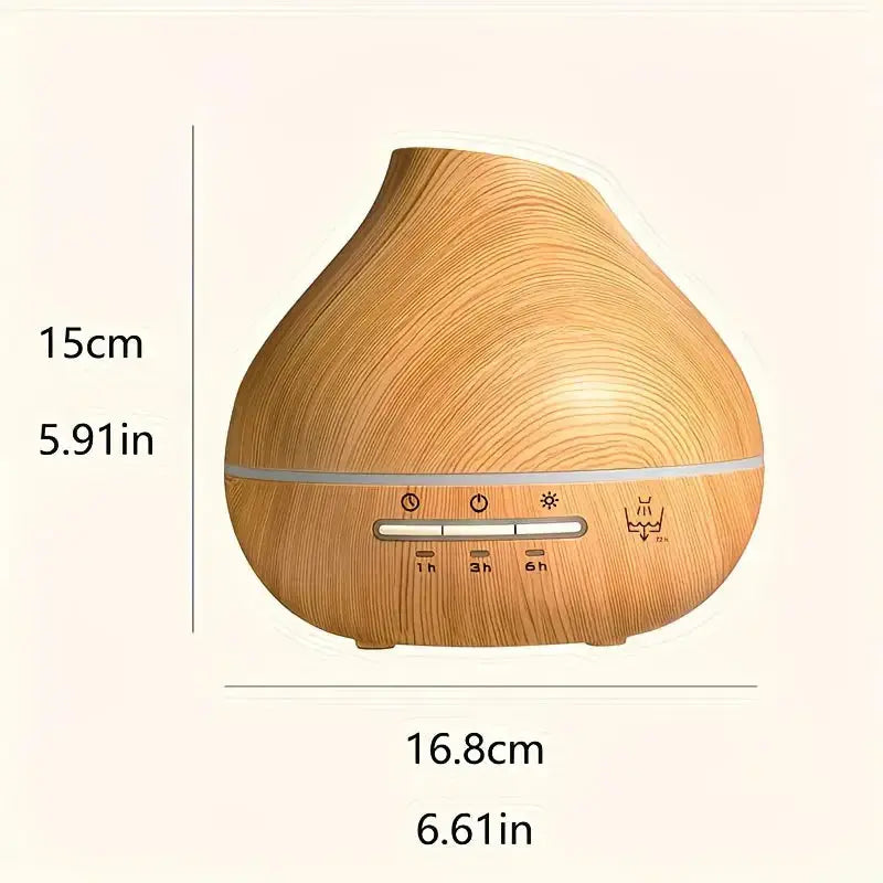Wood Grain Aroma Humidifier, Energy-Saving Fragrance Spray, Seven-Color Ambient Light, Smart Timer, Quiet Humidification, Perfect Home SPA Companion Wholesale Hub