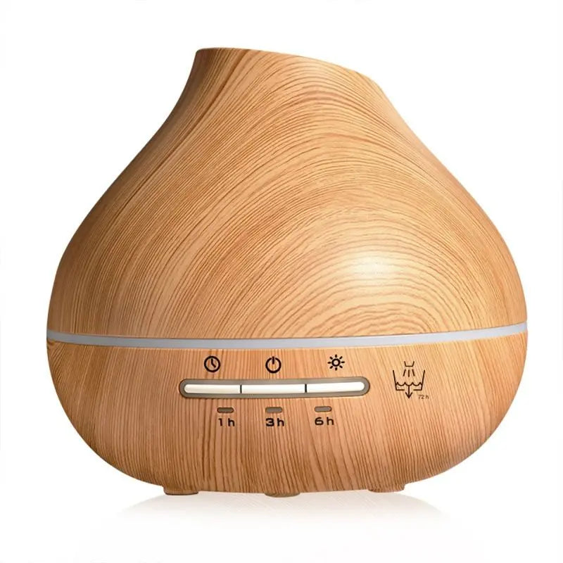 Wood Grain Aroma Humidifier, Energy-Saving Fragrance Spray, Seven-Color Ambient Light, Smart Timer, Quiet Humidification, Perfect Home SPA Companion Wholesale Hub