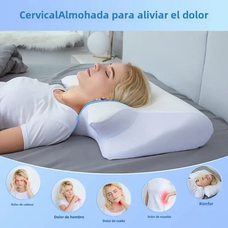 Viscoelastic Neck Pillow, Ergonomic Contour 2-in-1 Neck Pain Orthopedic Pillow, Contour Support Pillow, 1 Piece Light Gray Light gray No, Wholesale Hub