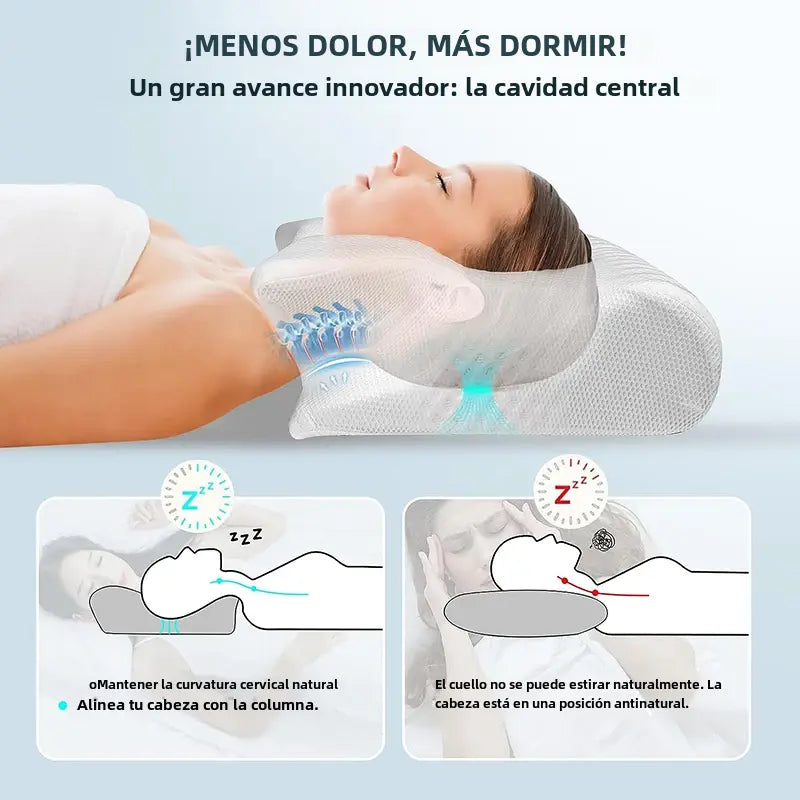 Viscoelastic Neck Pillow, Ergonomic Contour 2-in-1 Neck Pain Orthopedic Pillow, Contour Support Pillow, 1 Piece Light Gray Light gray No, Wholesale Hub