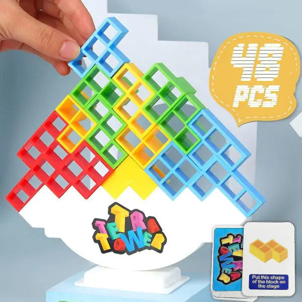 48 pcs Tetra Tower Balance Stacking Block Game, 100% New Wholesale Hub