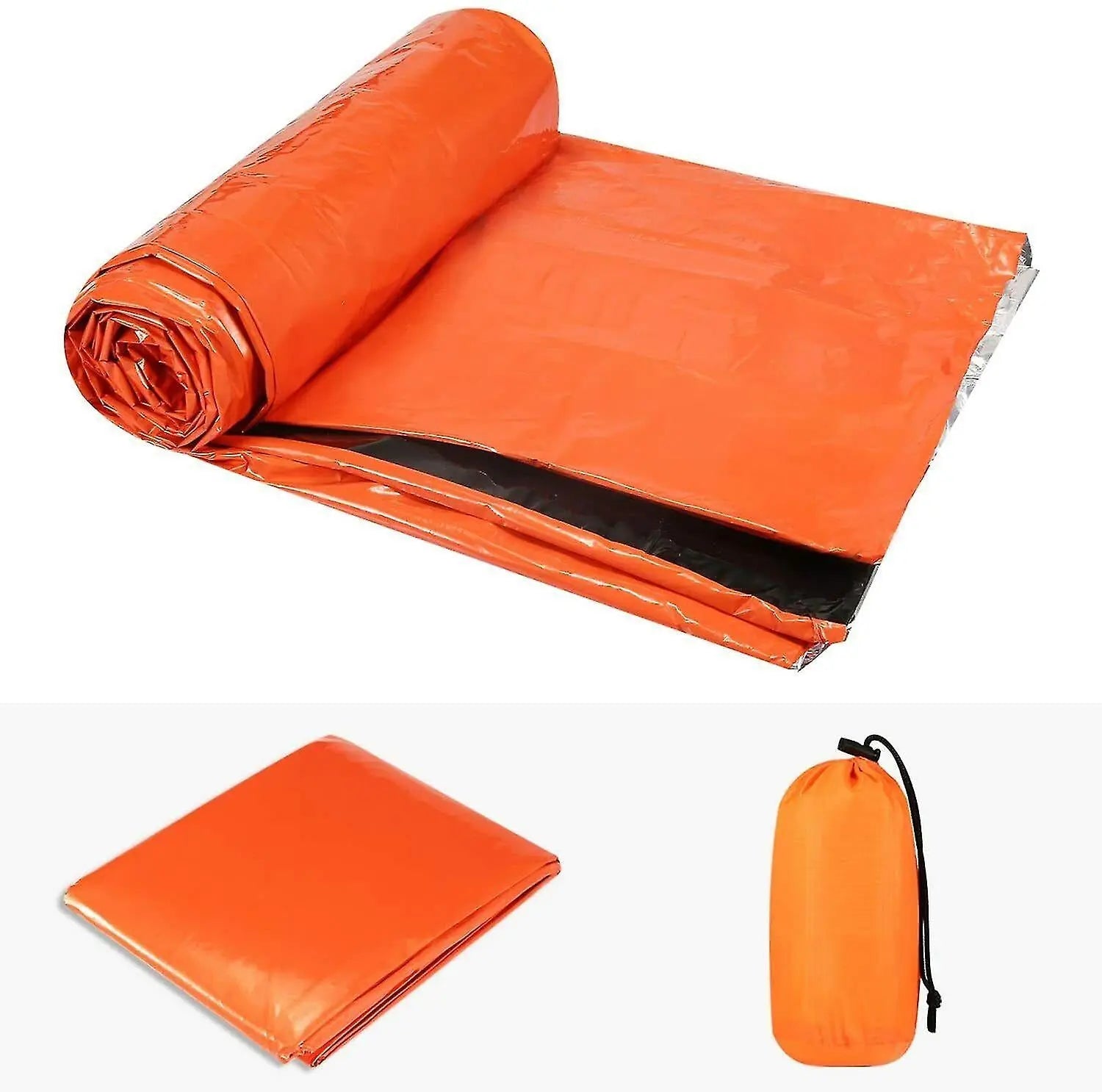 4x Outdoor Emergency Thermal Waterproof Sleeping Bag Camping Survival Bivvy Sack Wholesale Hub