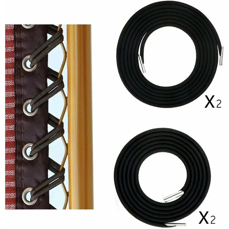 Drawstring, rubber band, folding chair accessories (black export (a set of 2 long and 2 short)), Wholesale Hub