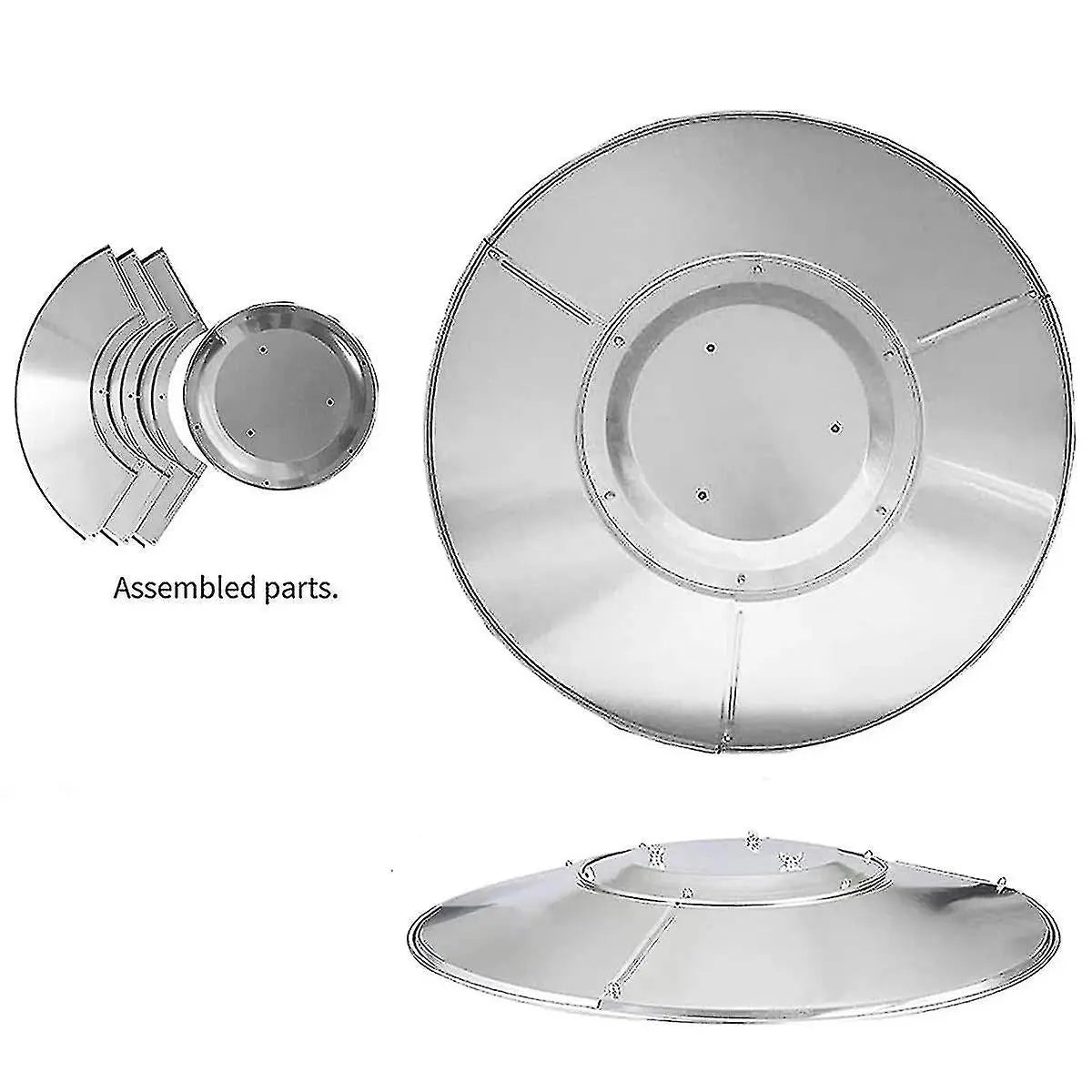 Patio Heater Reflector Plate, Outdoor Propane Heater Replacement Part - Top Dome, 3-Hole Mount, 3-'-UU- Wholesale Hub