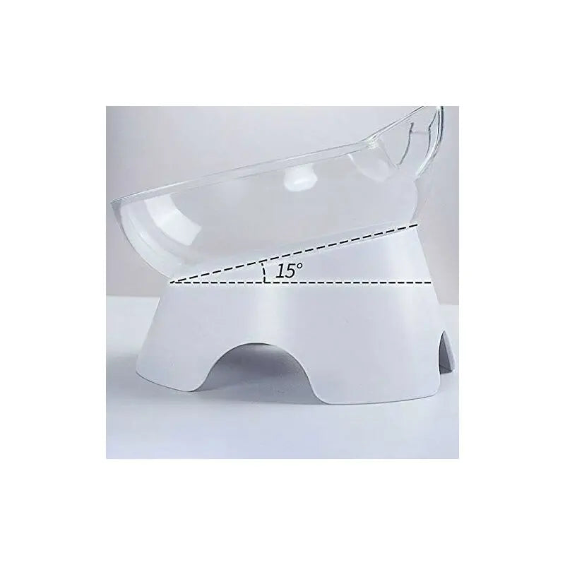 Double Cat Bowls, Orthopedic Pet Bowl Anti-vomiting, Cat Food Bowl Water Bowl Dog Bowl, Angled Cat Bowl Protects the Spine, 15° Inclined Bowl Wholesale Hub