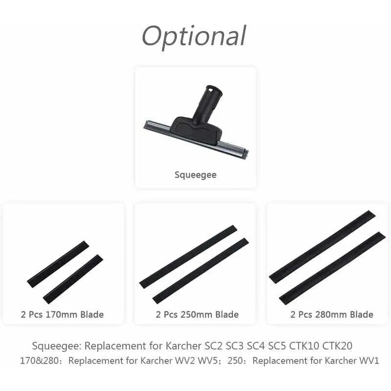2pcs 280mm Window Washer Replacement Blades Window Cleaning Blade Rubber Scraper Accessories Refill Replacement for Karcher WV2 WV5 Wholesale Hub