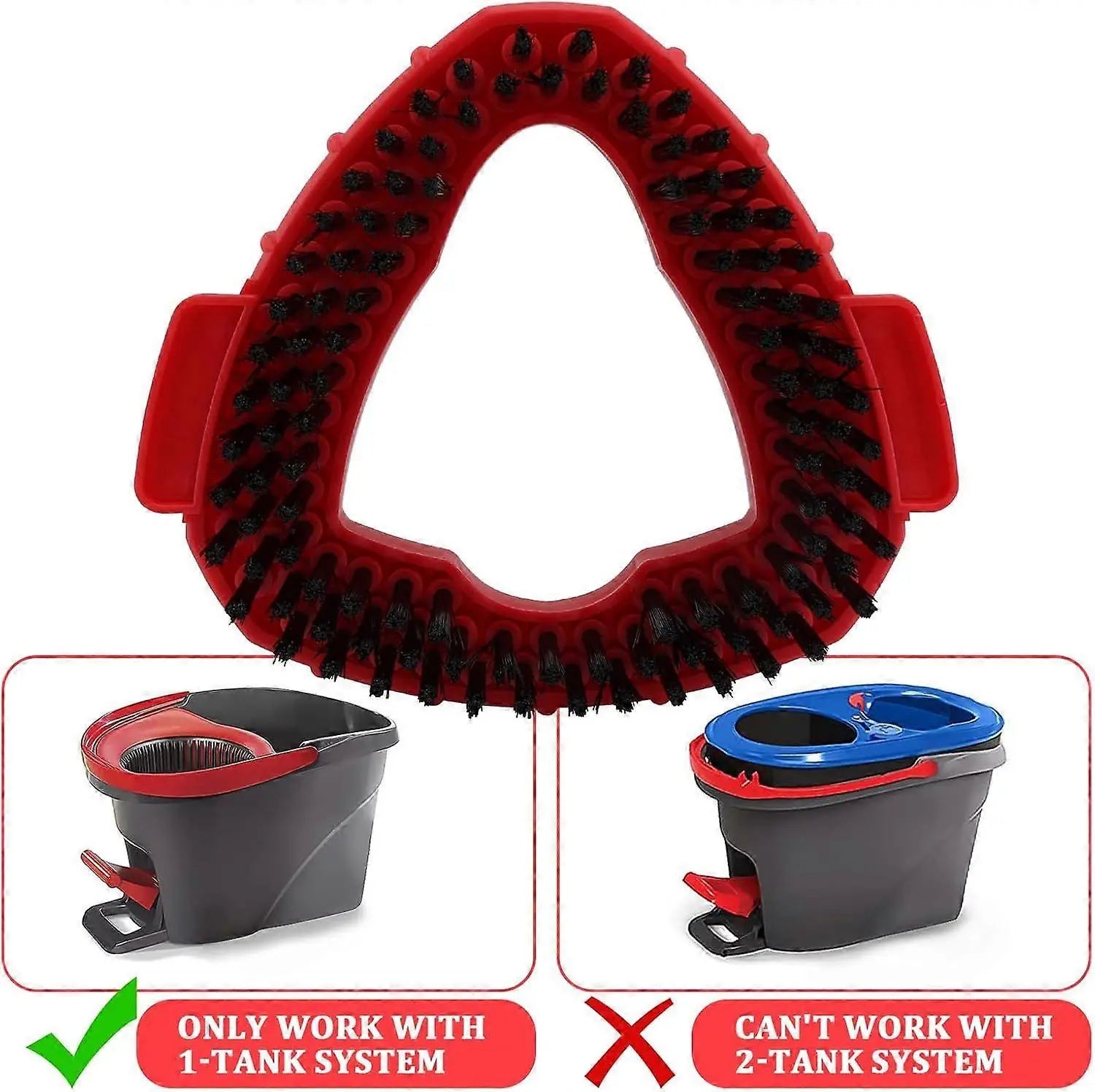 Mop Heads Replacement Scrubbing Brush Mop Head for Vileda Turbo Spin Mop, Hard Bristle Carpet Brush Cleaning Brush for Bathroom Garage Kitchen1x Brush 1x Brush Red Wholesale Hub