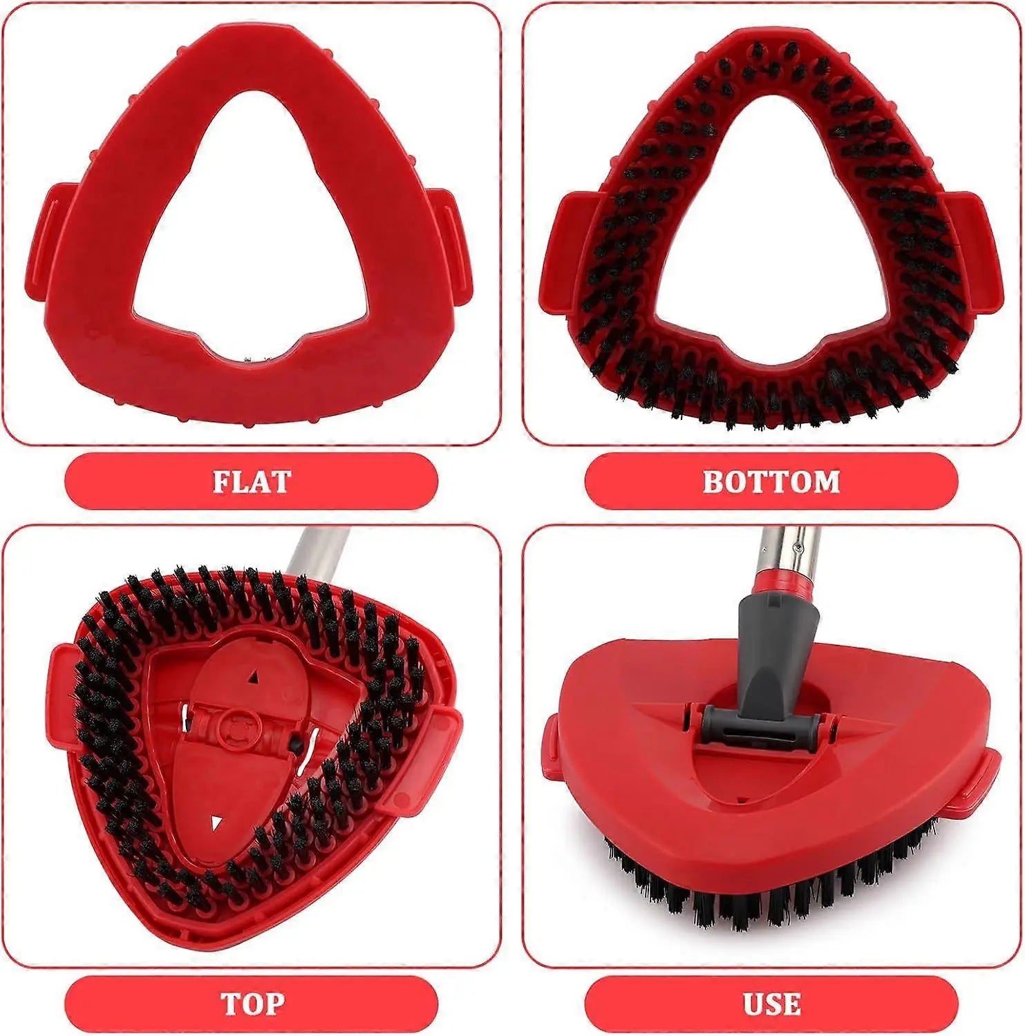 Mop Heads Replacement Scrubbing Brush Mop Head for Vileda Turbo Spin Mop, Hard Bristle Carpet Brush Cleaning Brush for Bathroom Garage Kitchen1x Brush 1x Brush Red Wholesale Hub