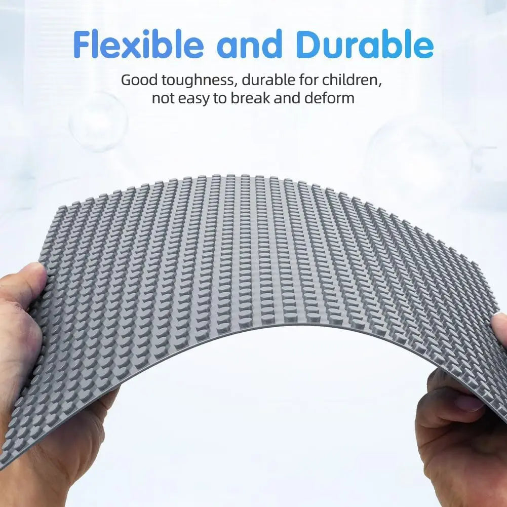 Building Plate, 4 pieces of classic base plates, 25.5 x 25.5 cm, base plate, compatible with all major brands, building toys for children 4 pieces light gray Wholesale Hub