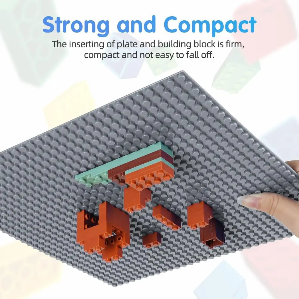 Building Plate, 4 pieces of classic base plates, 25.5 x 25.5 cm, base plate, compatible with all major brands, building toys for children 4 pieces light gray Wholesale Hub