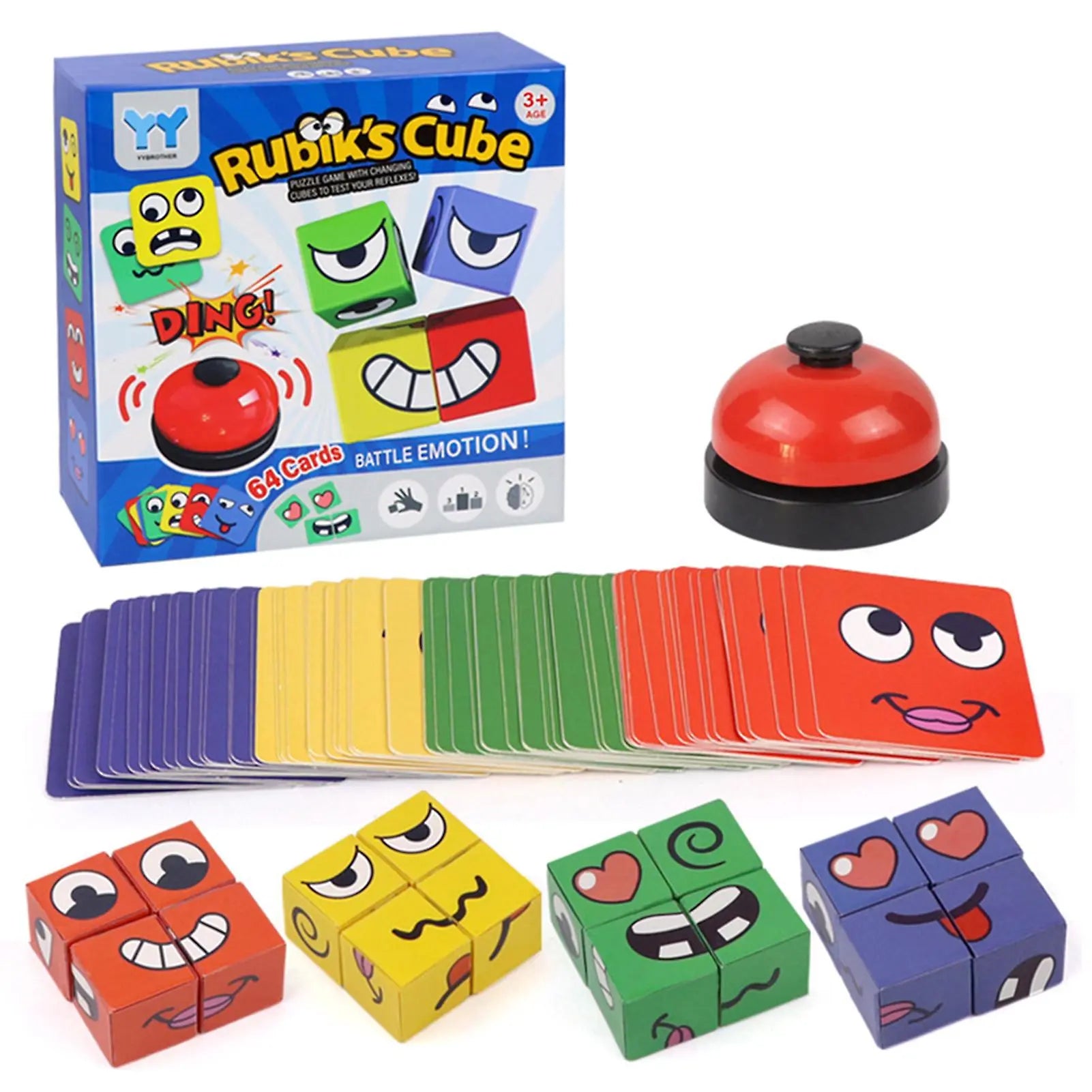 Expression Puzzle Building Blocks Face Changing Building Blocks Matching Game Logical Thinking Training Toy With Bell Wholesale Hub