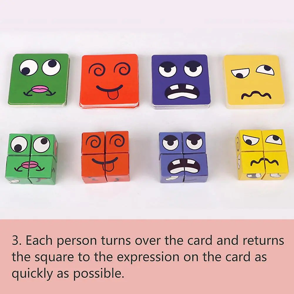 Expression Puzzle Building Blocks Face Changing Building Blocks Matching Game Logical Thinking Training Toy With Bell Wholesale Hub