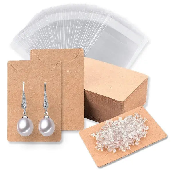 480pcs earring cards with plastic bag earring display cards for earring necklace display jewelry packaging Wholesale Hub