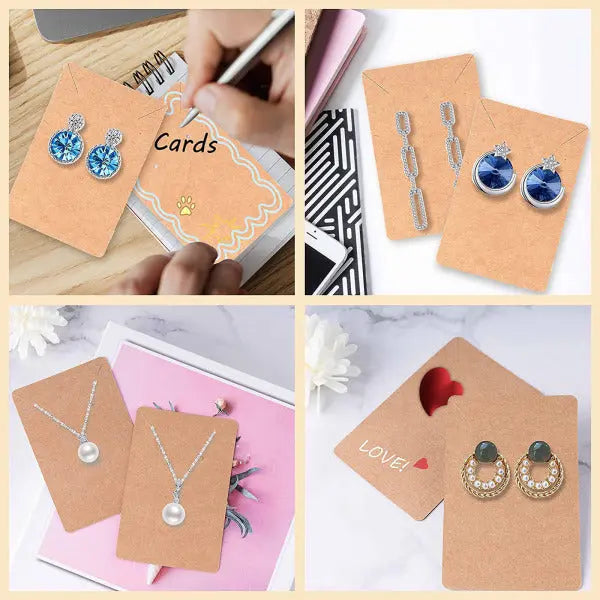 480pcs earring cards with plastic bag earring display cards for earring necklace display jewelry packaging Wholesale Hub