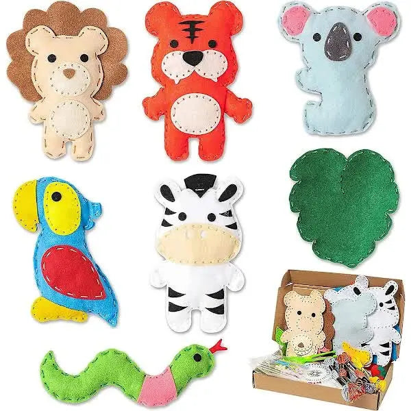 Sewing Kit for Kids, Cute Dinosaur Felt DIY Kids Felt Craft Kit, Learn to Sew Craft Materials, Children's Beginner Educational Toys, Sewing Craft Kit (di Wholesale Hub