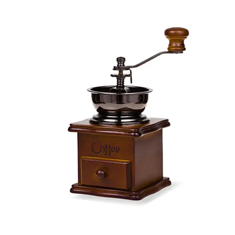 Wooden Coffee Grinder Vintage Antique Ceramic Hand Cranked Coffee Grinder with Retro Style Wooden Coffee Grinder-tfrf Wholesale Hub