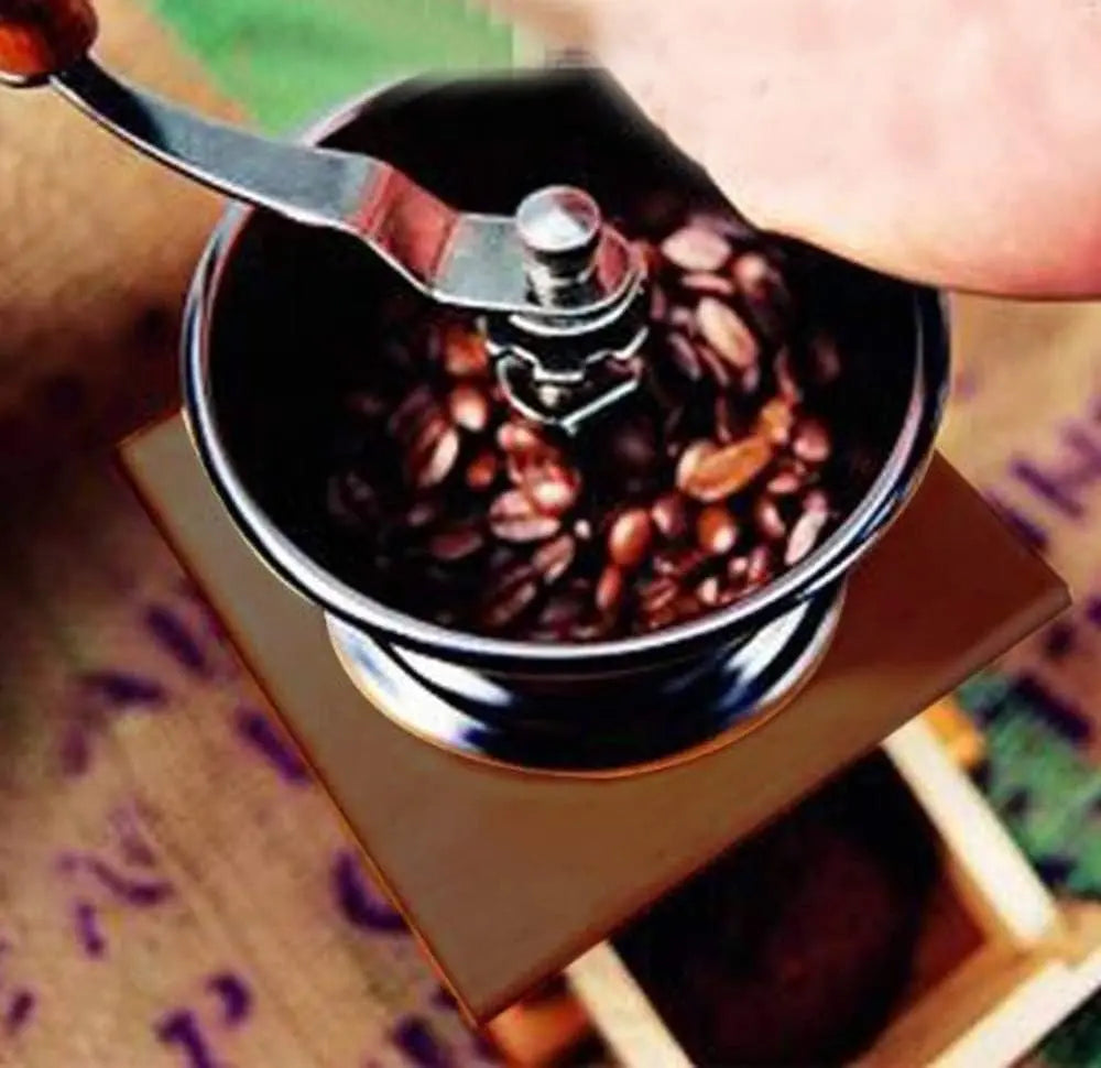 Wooden Coffee Grinder Vintage Antique Ceramic Hand Cranked Coffee Grinder with Retro Style Wooden Coffee Grinder-tfrf Wholesale Hub