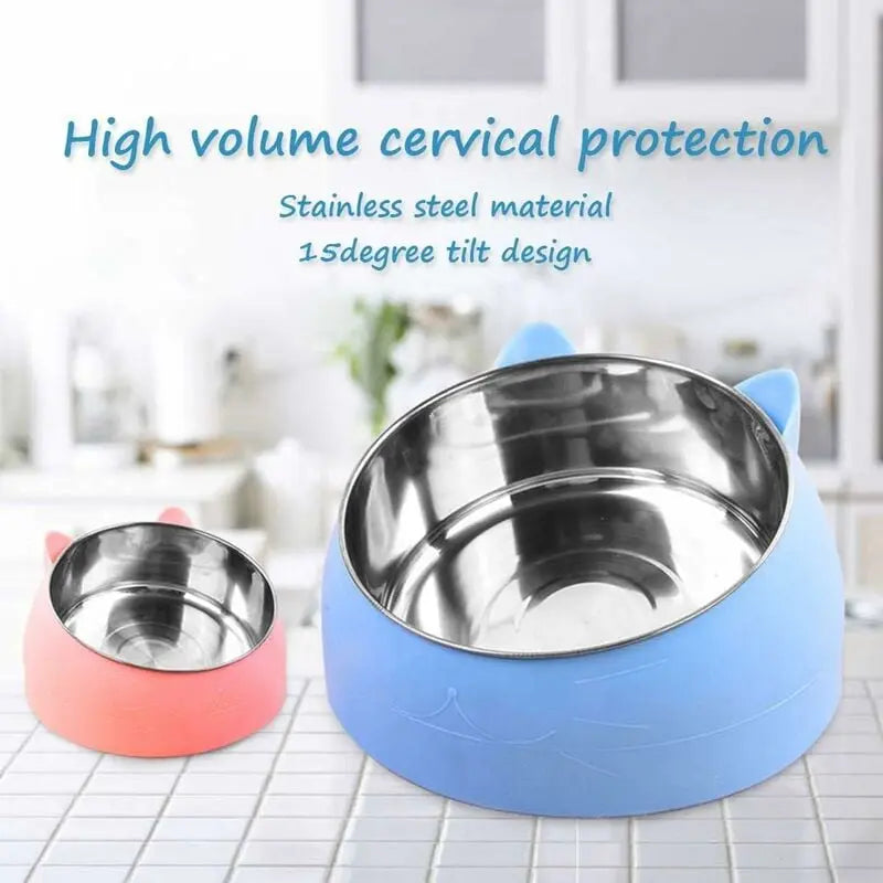 Raised Tilting Cat Bowl 200ml Removable Stand for Cats and Dogs Wholesale Hub