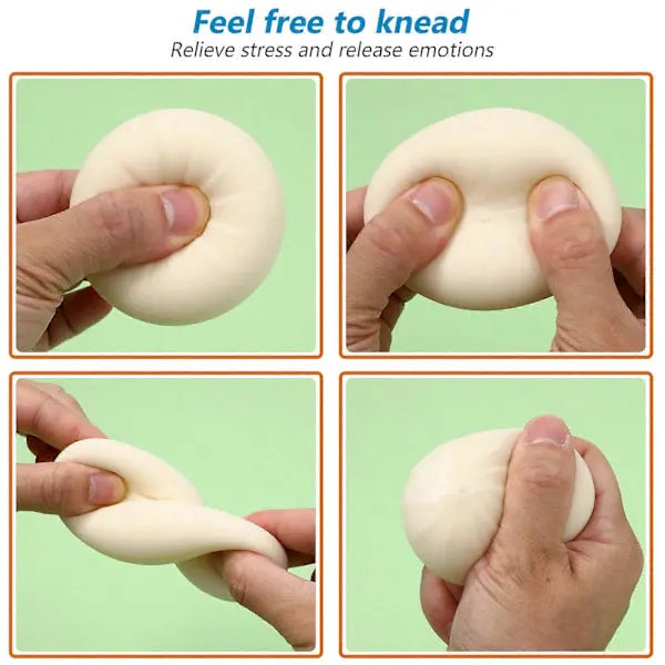 3pcs Dumpling Stress Balls Squeeze Sensory Toys with Steamer Handballs Toys Party Favors Wholesale Hub