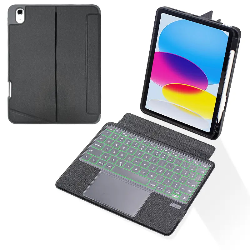 SENYOSON Black iPad Pro Keyboard Case for iPad Pro 12.9 Inch 3rd 4th 5th 6th Gen 2018-2022 & iPad Pro 13 Inch 2nd Gen M5 2025 & iPad Air 13 Inch 6th 7th 8th Gen M2/M3/M4 2024-2026, Ultra-Light Magnetic Detachable Keyboard with 7-Color Backlit, Large Preci Wholesale Hub