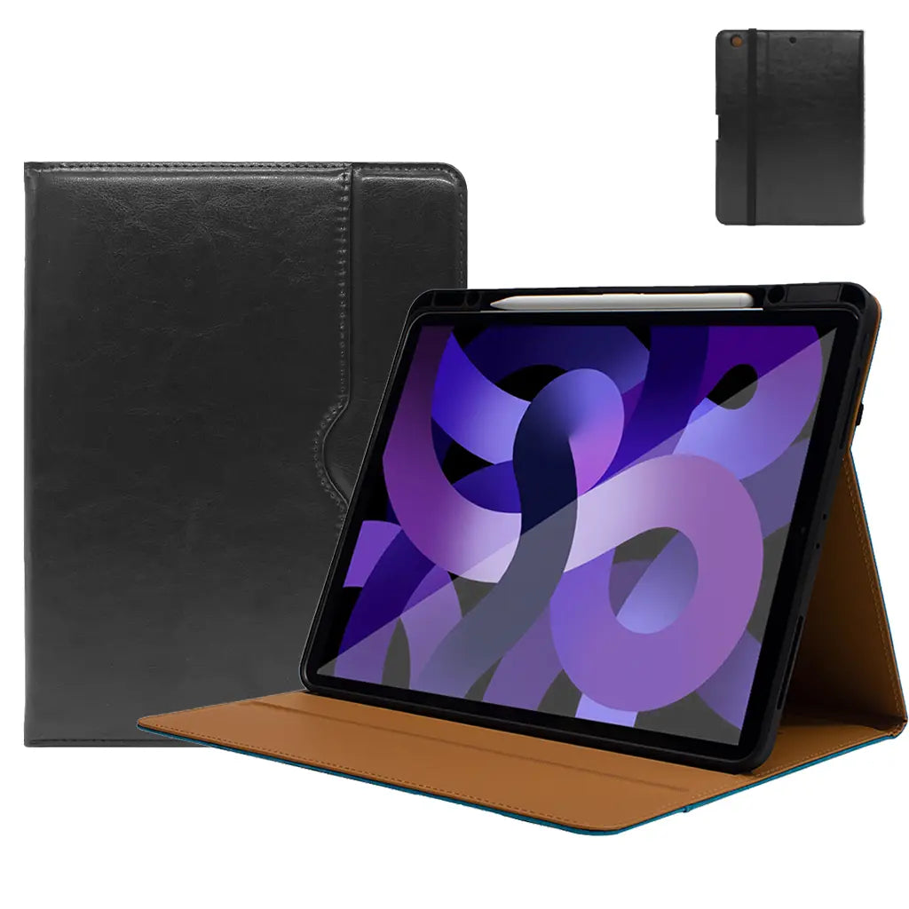 SENYOSON Black iPad Case for iPad Air 4th 5th 6th 7th 8th Gen & iPad Pro 11" 1st 2nd 3rd 4th 5th 6th Gen 10.9/11 Inch, Premium Leather Folio Stand Cover with Pencil Holder Wholesale Hub