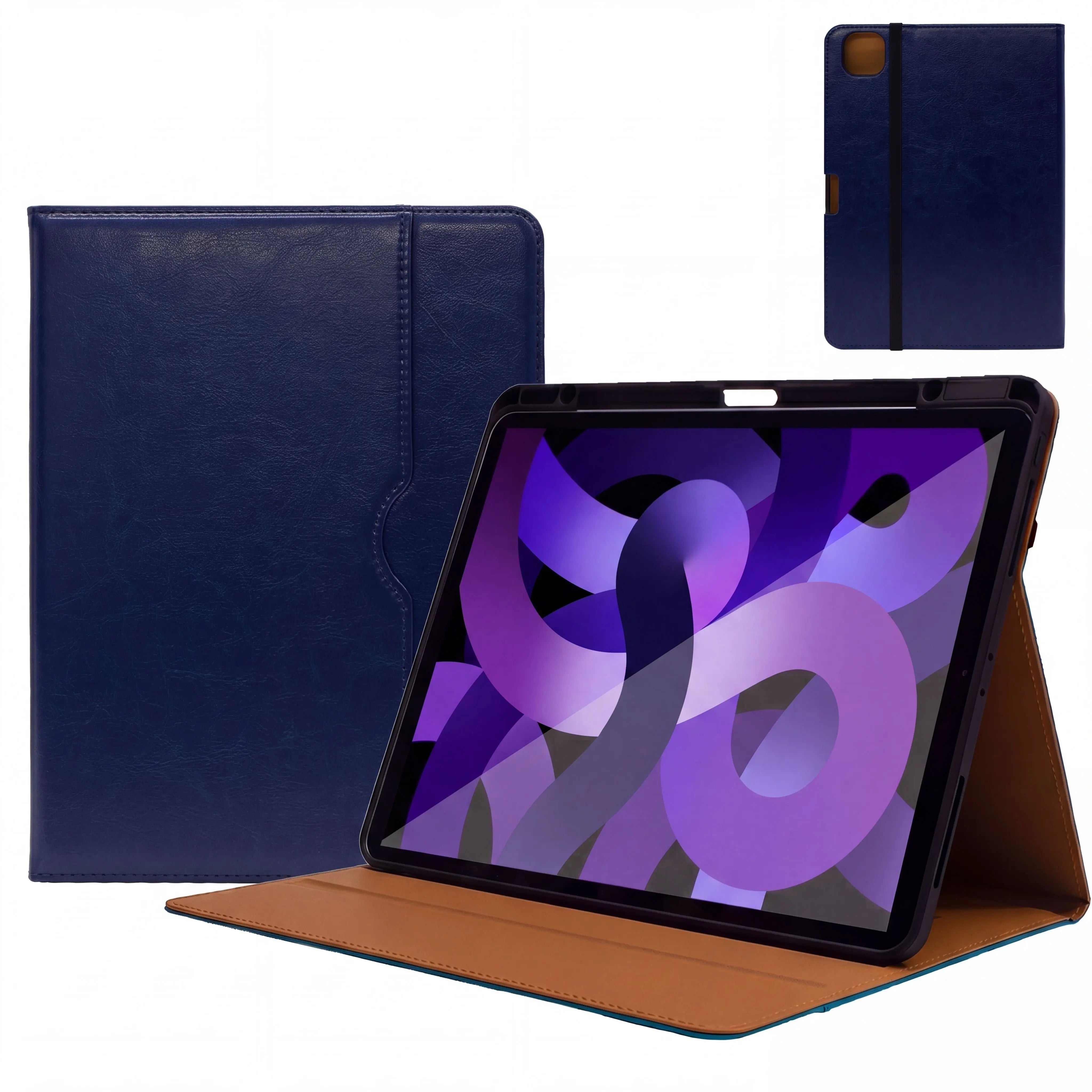SENYOSON Dark Blue iPad Pro Case for iPad Pro 11" 5th Gen M4 2024, Premium Leather Folio Stand Cover with Pencil Holder Wholesale Hub