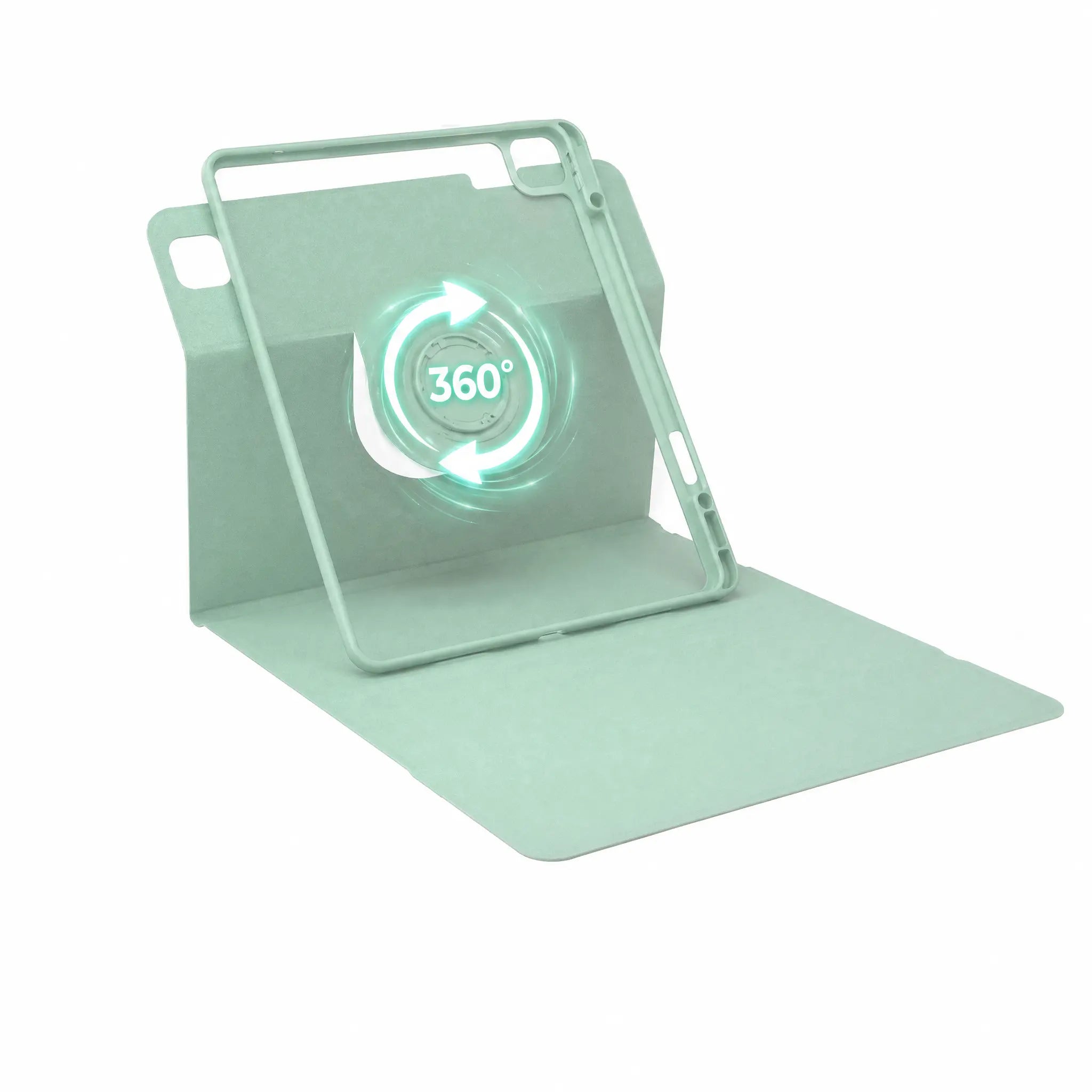 SENYOSON Green iPad Case for 9.7 Inch iPad 5th/6th Generation & iPad Air 2, Detachable Magnetic Rotating Stand Cover with Honeycomb Back Panel Cooling, Snug Fit Protective Case Wholesale Hub