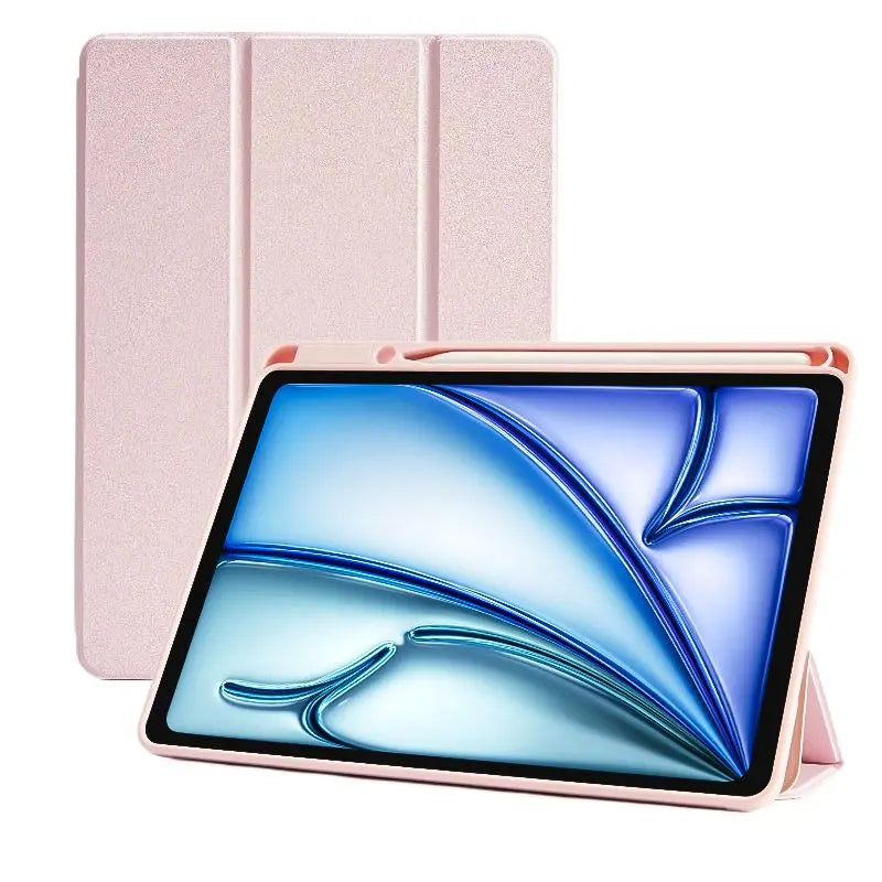 SENYOSON Pink iPad Pro Case for 12.9/13 Inch iPad Pro 12.9" 3rd-6th Gen & iPad Pro 13" & iPad Air 13", Lightweight Slim Soft TPU Trifold Stand Smart Cover with Pencil Holder, Auto Wake/Sleep Wholesale Hub