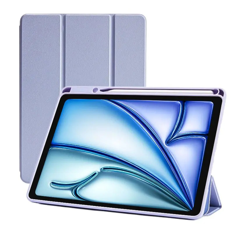 SENYOSON Purple iPad Pro Case for 12.9/13 Inch iPad Pro 12.9" 3rd-6th Gen & iPad Pro 13" & iPad Air 13", Lightweight Slim Soft TPU Trifold Stand Smart Cover with Pencil Holder, Auto Wake/Sleep Wholesale Hub