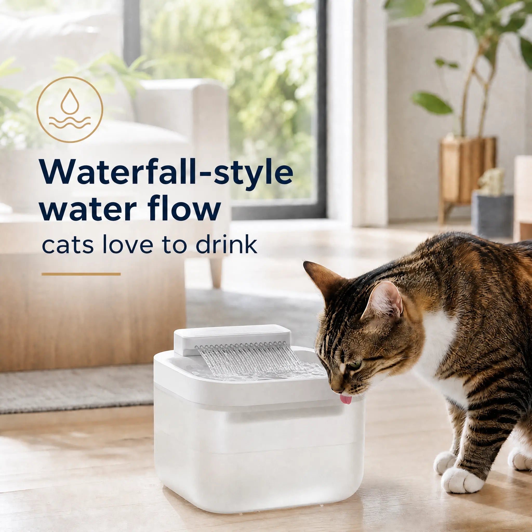 Black Cat Water Fountain 3L, Wired Pet Water Dispenser for Cats & Small Dogs, Waterfall-Style Quiet Drinking Fountain with Filter, Easy-Clean ABS+PP Bowl, 5V 1A Wholesale Hub