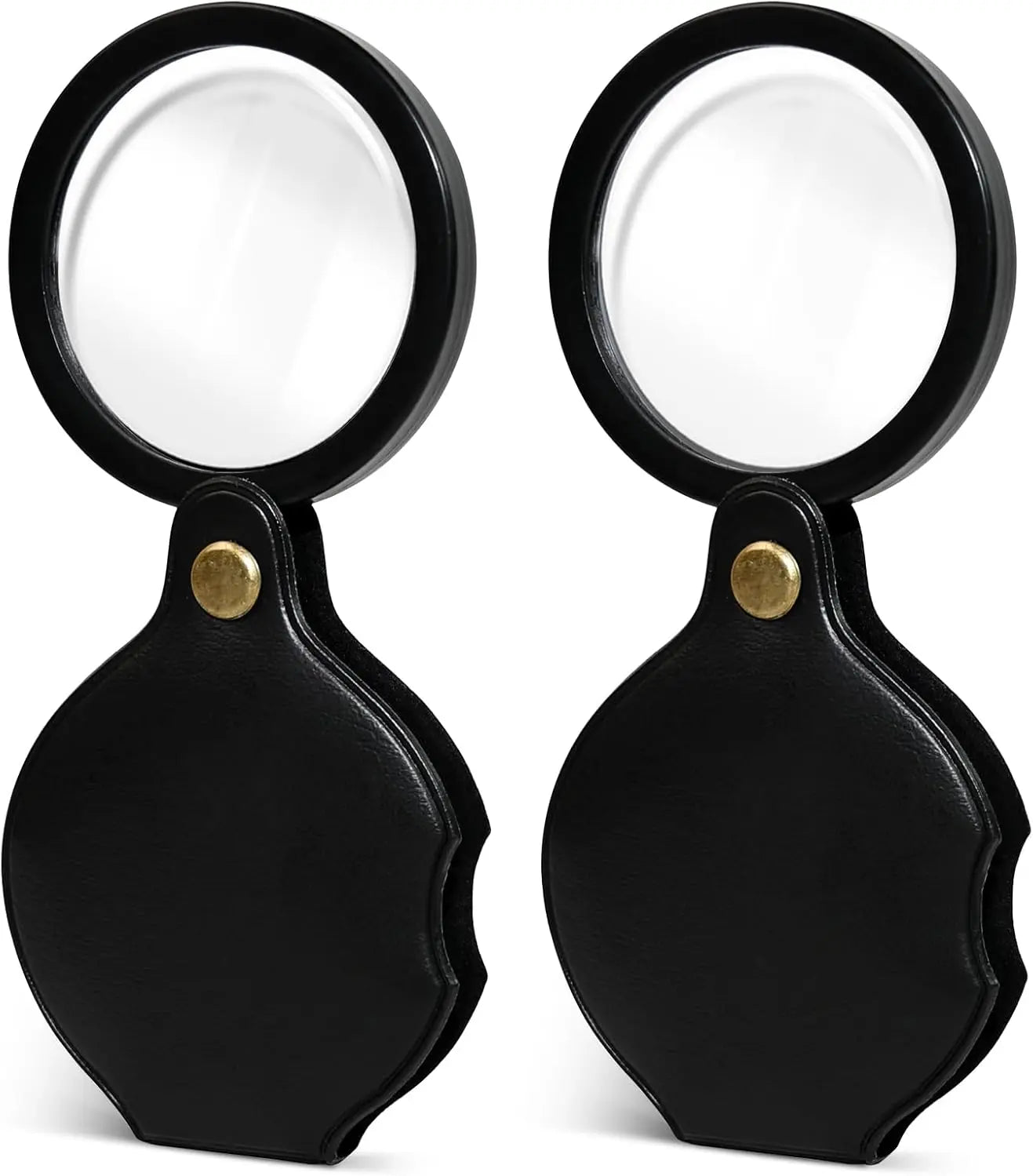 2pcsUpgrade 10x Small Magnifying Glass for Kids and Seniors, Pocket Magnifier with Protective Sheath, Mini Folding Magnifying Glass Reading, Close Work, Repairing, Hobby Or Coins(7cm) (6cm) Wholesale Hub