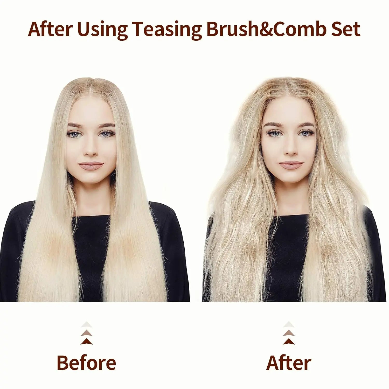 3 Pcs Hair Teasing Comb Set Includes 2 Nylon Triple Comb and Boar Bristle Teaser Brushes for Women Stylist Men Backcombing Slicking Curly Thick Wet Hair(Black) Wholesale Hub