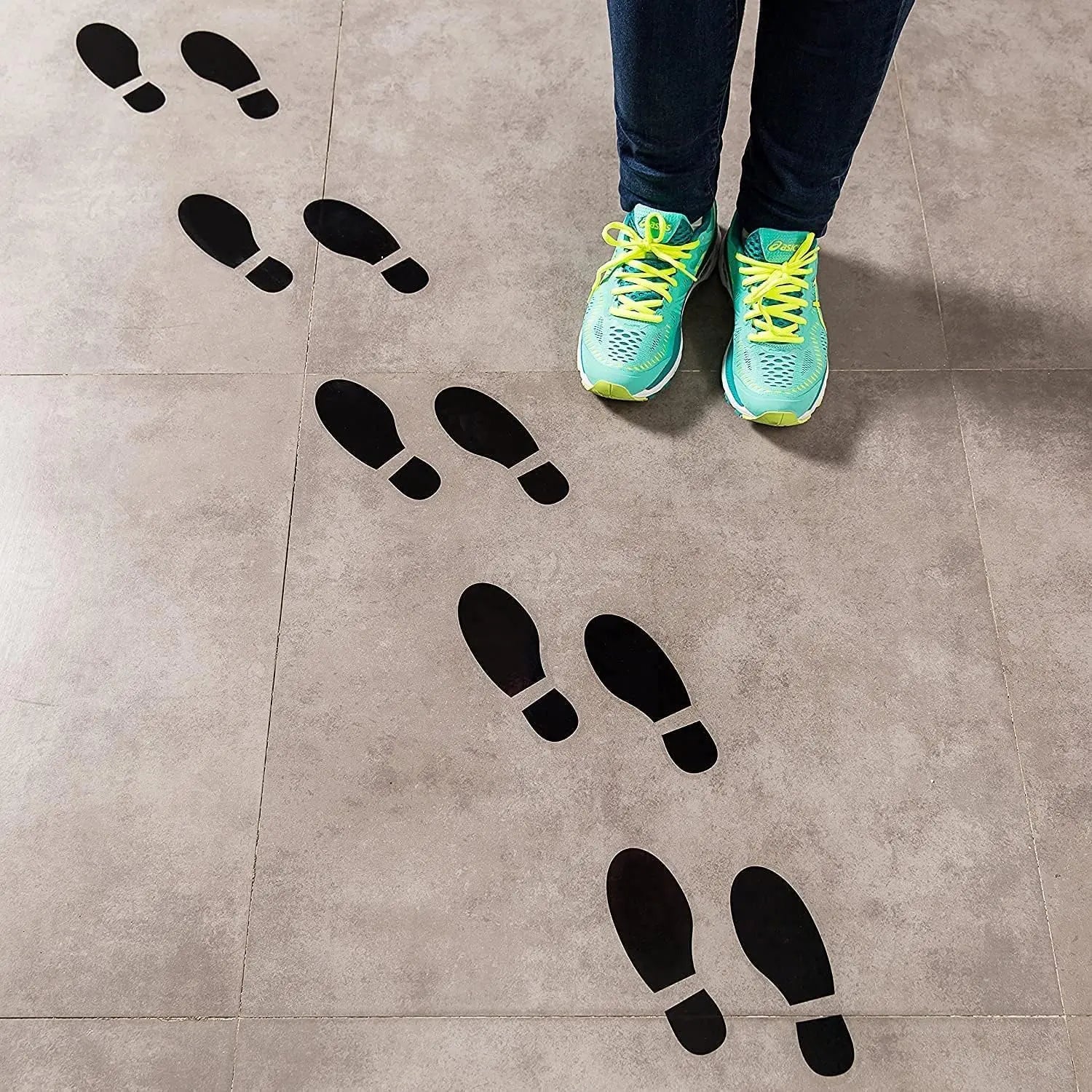 24Pcs Spy Agent of Truth Footprint Floor Decals Stickers Classroom Line Up Floor Decals Black Footprint Stickers Wholesale Hub