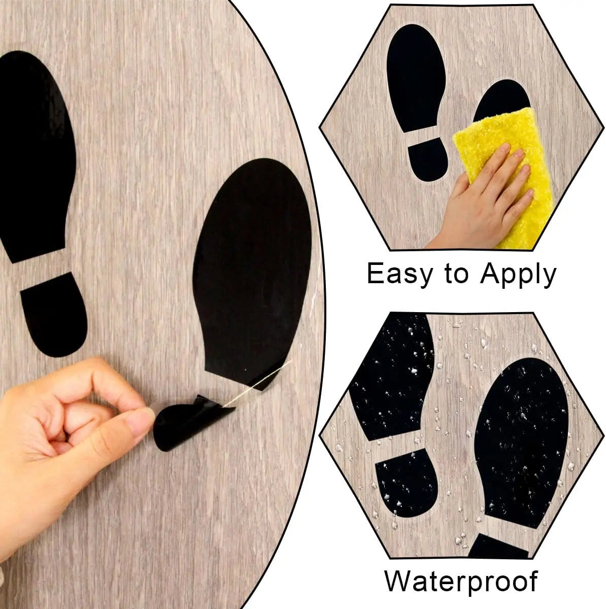 24Pcs Spy Agent of Truth Footprint Floor Decals Stickers Classroom Line Up Floor Decals Black Footprint Stickers Wholesale Hub