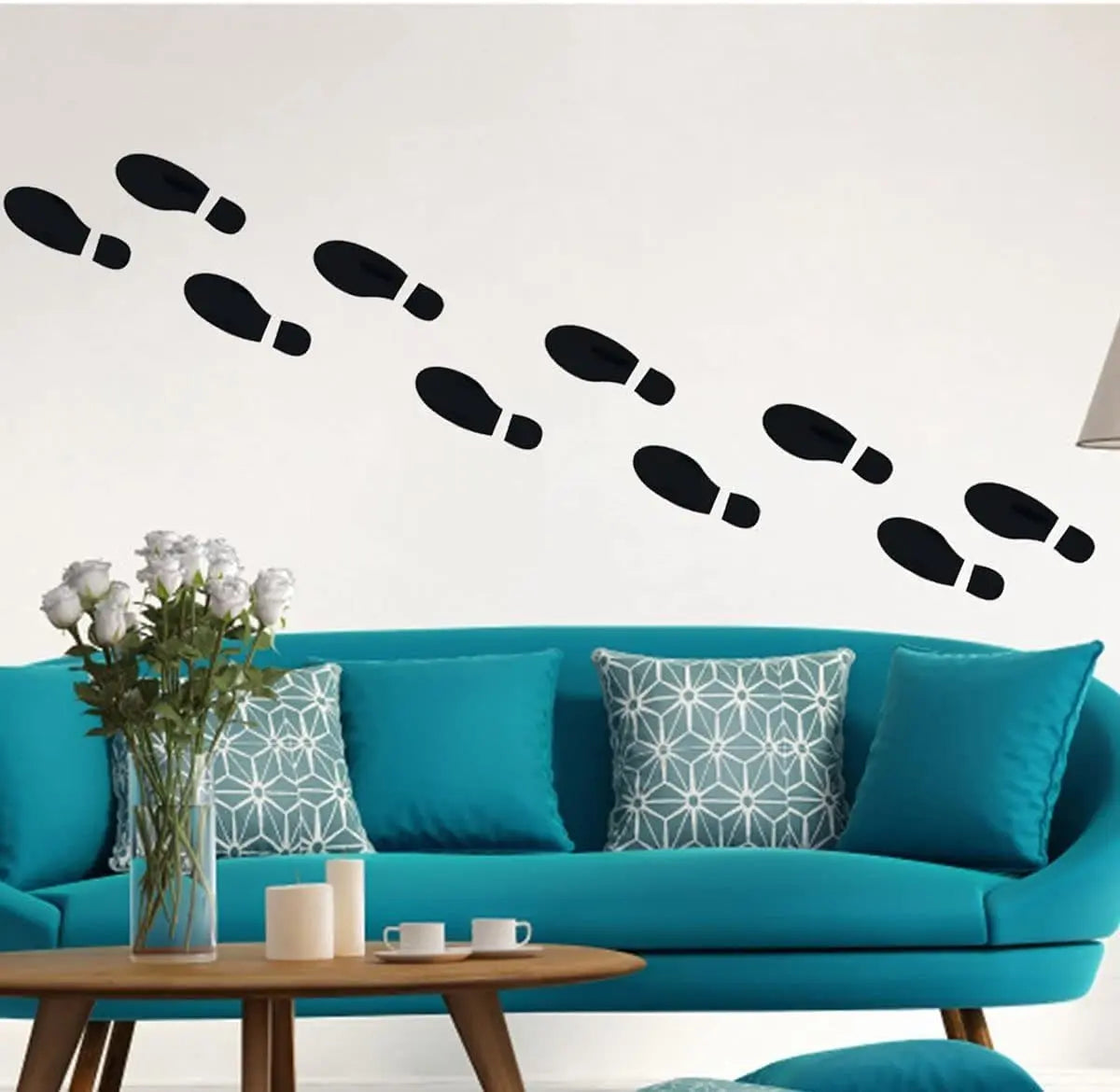 24Pcs Spy Agent of Truth Footprint Floor Decals Stickers Classroom Line Up Floor Decals Black Footprint Stickers Wholesale Hub