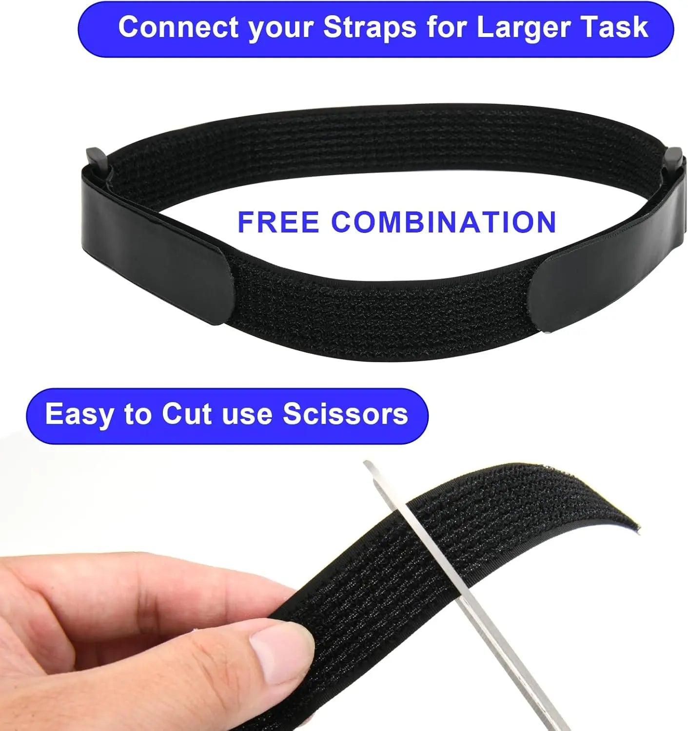 Cinch Straps with Anti-Slip Silicone Strips, 1 x 14" Hook & Loop Fastening Cable Strap Heavy Duty Multipurpose Straps for Extension Cord Cable Ropes Bike RV & Hose Organization Storage Wholesale Hub