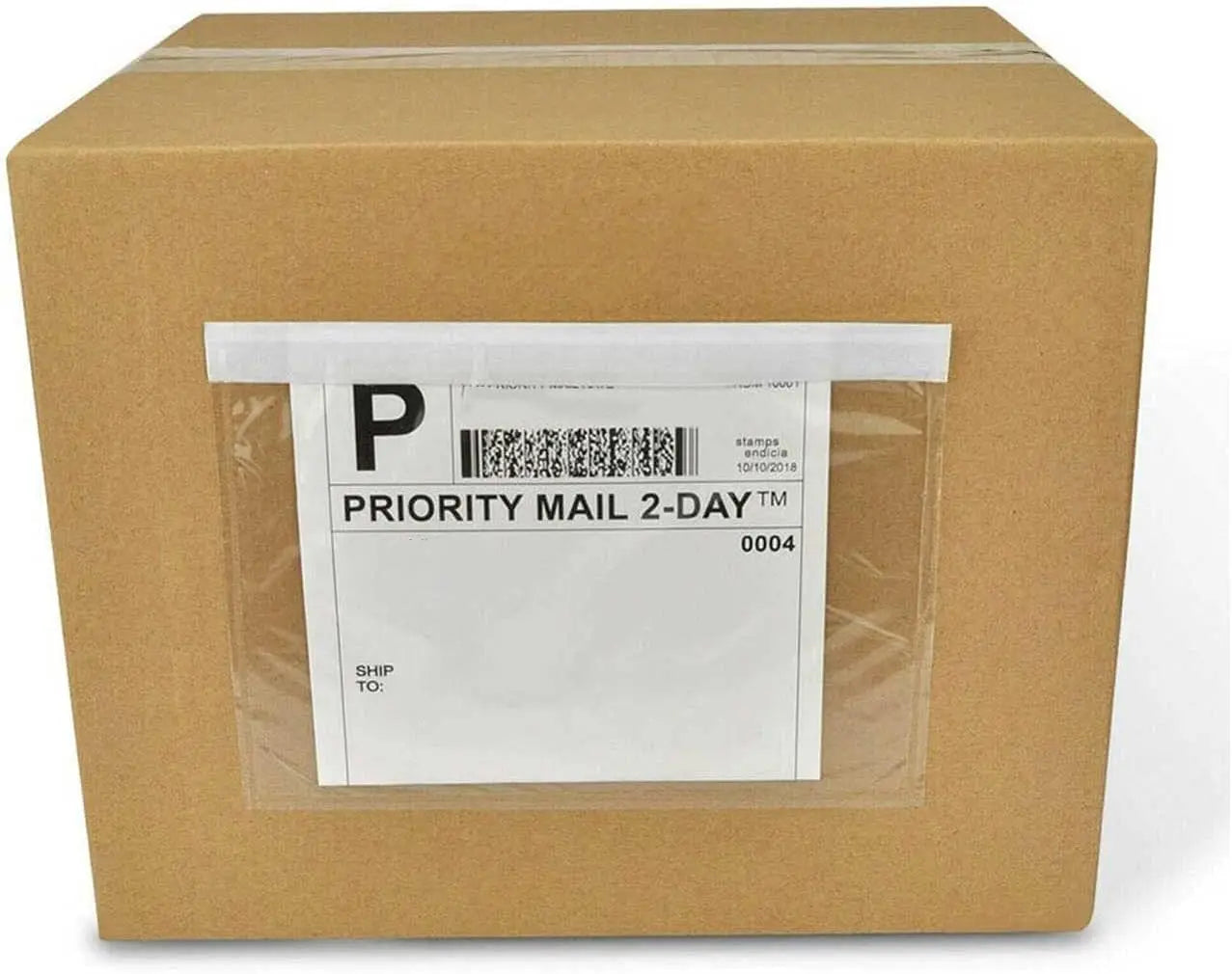 7.5" x 5.5" Packing List Pouches, 100 Pack Shipping Label Envelopes Clear Adhesive Top Loading Packing List Wholesale Hub