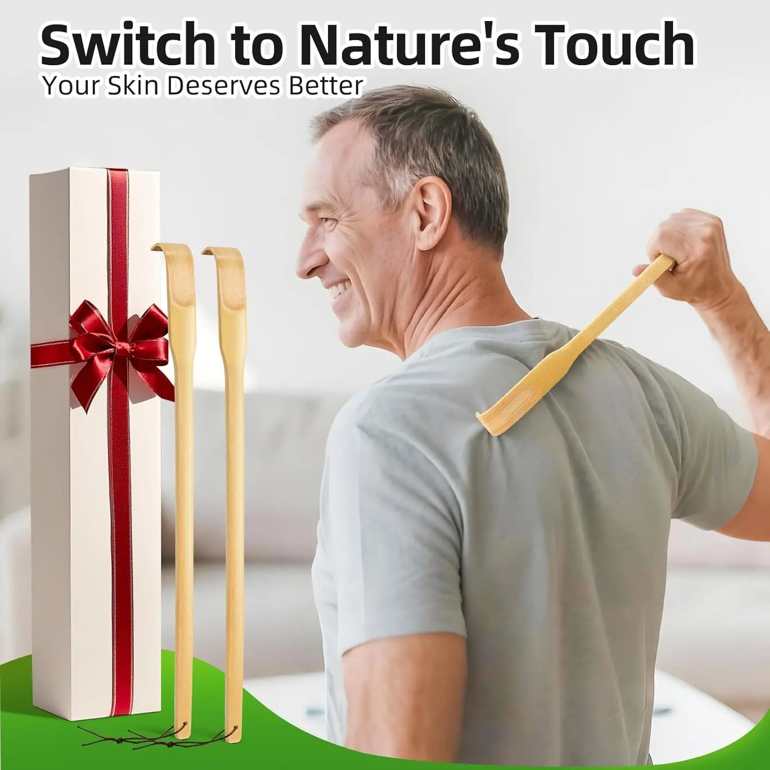 Back Scratcher, 3 Pieces 16.5" Strong Sturdy Self-Massager Therapeutic Bamboo Wooden Back Scratchers for Scratching Itches, Best Gift for Pregnant Women and People Who Need Longer Hands. Wholesale Hub