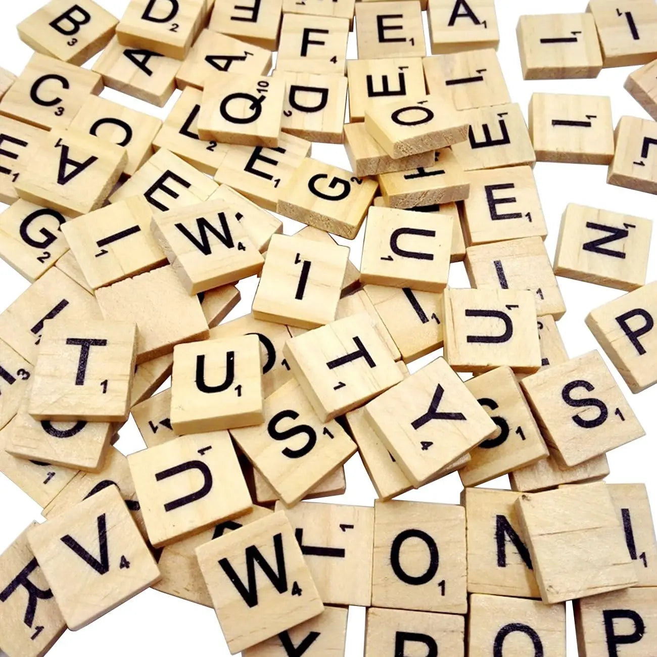 500PCS Wood Letter Tiles/Wooden Scrabble Tiles A-Z Capital Letters for Crafts, Pendants, Spelling Wholesale Hub