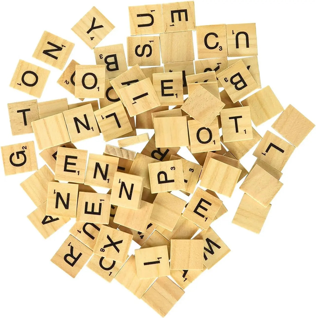 500PCS Wood Letter Tiles/Wooden Scrabble Tiles A-Z Capital Letters for Crafts, Pendants, Spelling Wholesale Hub