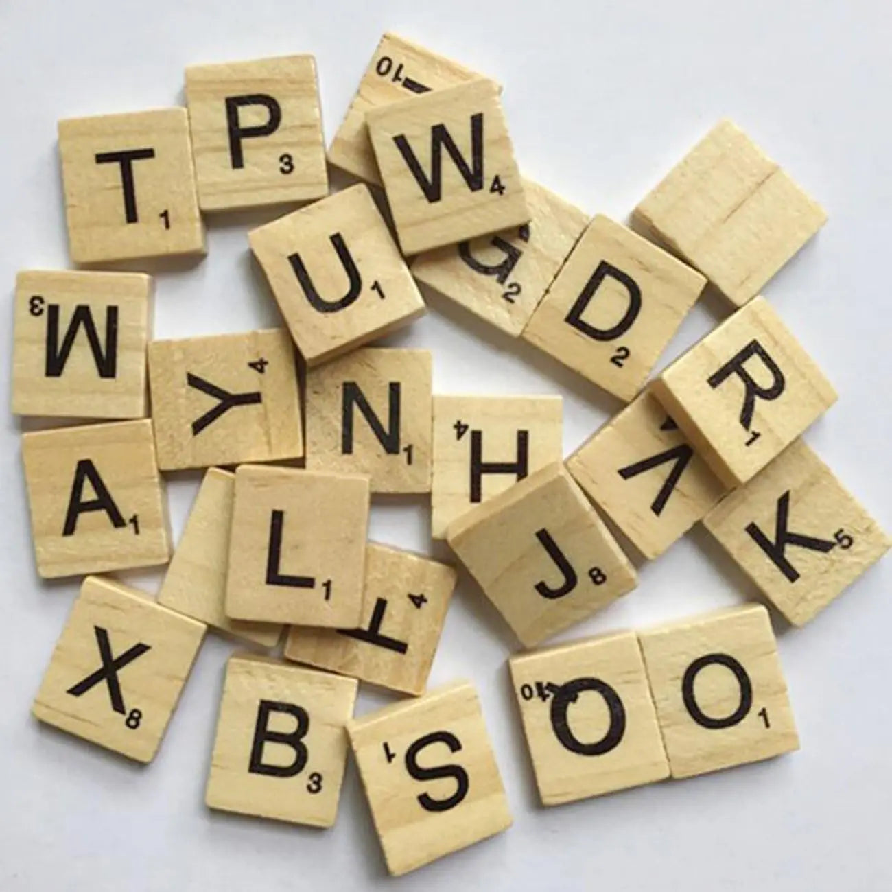 500PCS Wood Letter Tiles/Wooden Scrabble Tiles A-Z Capital Letters for Crafts, Pendants, Spelling Wholesale Hub