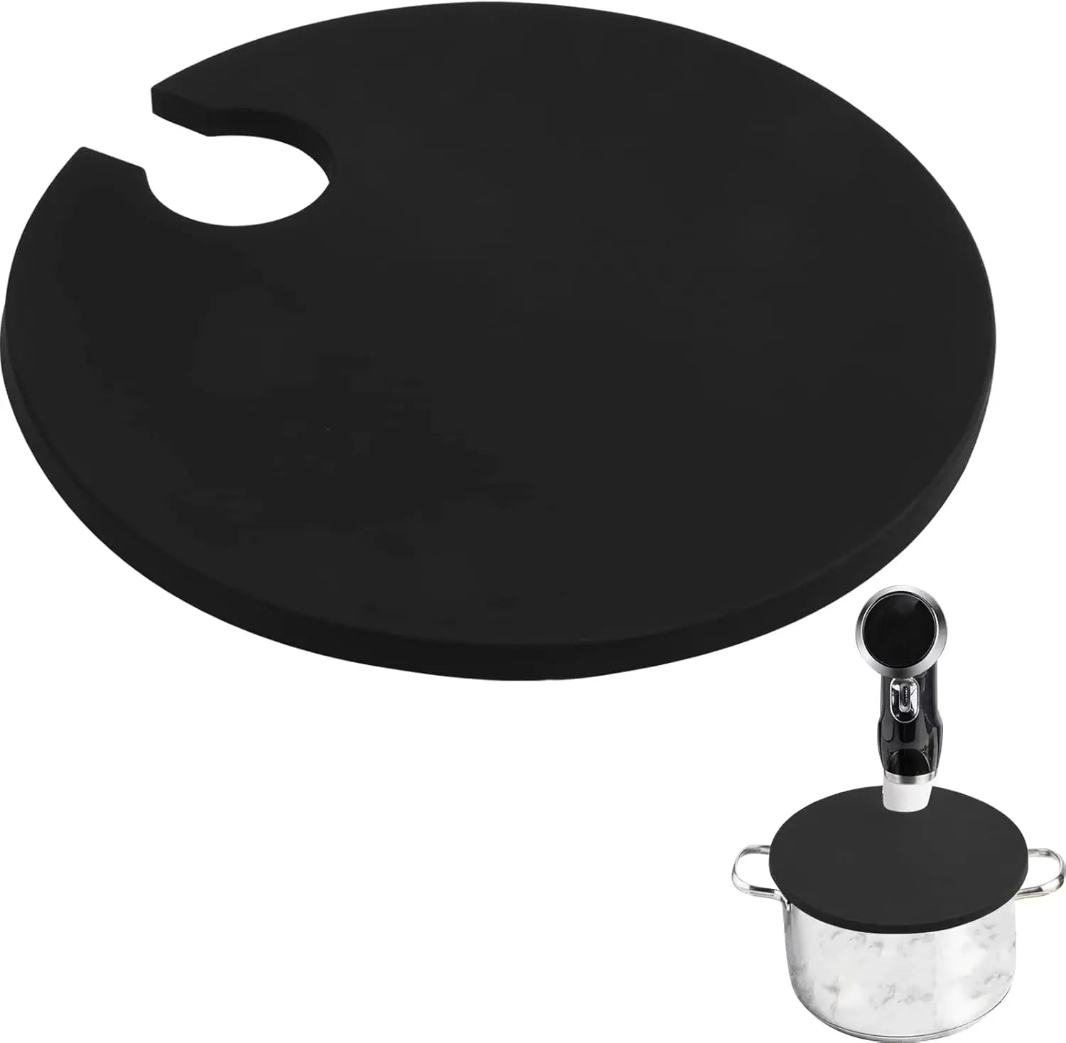 Sous vacuum and Vide Lid Cooking Sous vacuum and Vide Cooker Fits Up to 10.5" Pot, Prevent Water Evaporation and Retain Flavor for Stock (black) Wholesale Hub