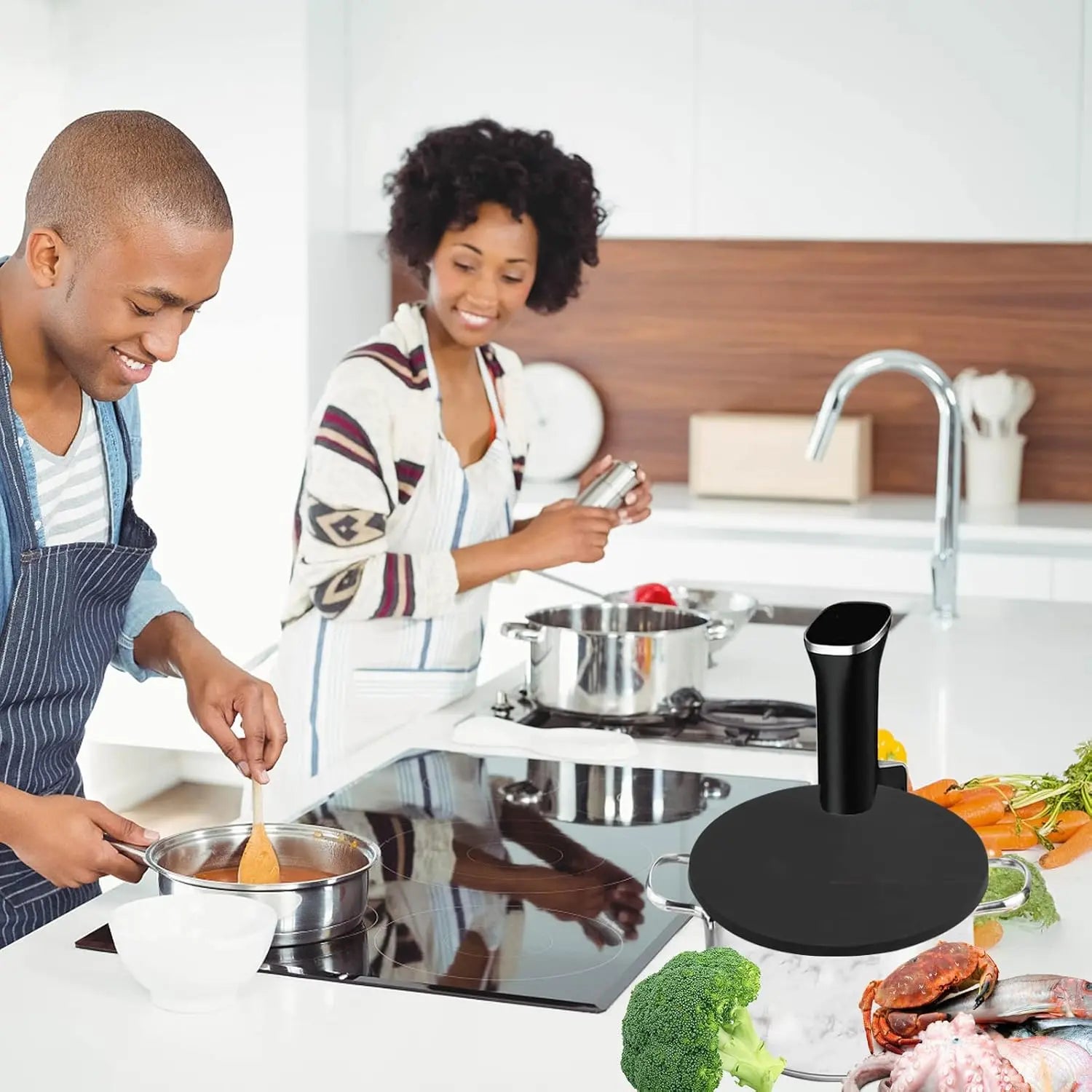 Sous vacuum and Vide Lid Cooking Sous vacuum and Vide Cooker Fits Up to 10.5" Pot, Prevent Water Evaporation and Retain Flavor for Stock (black) Wholesale Hub