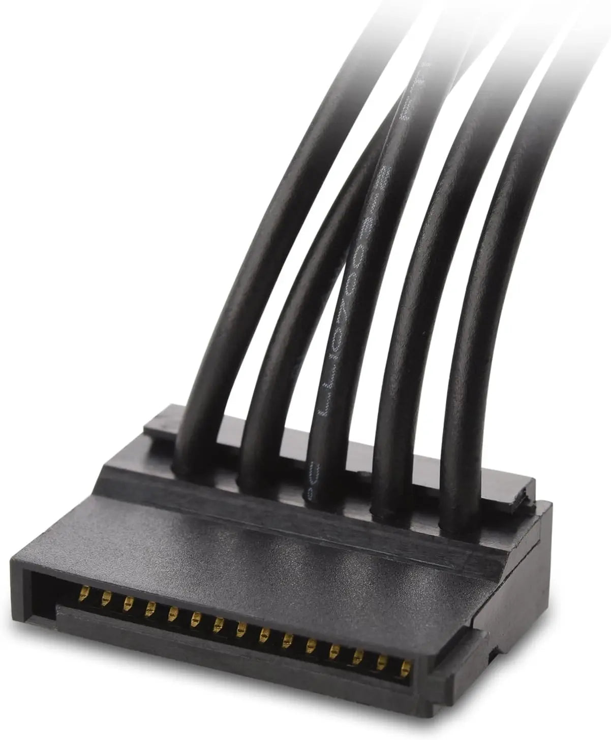 2-Pack 15 Pin SATA to 4 SATA Power Splitter Cable - 18 Inches Wholesale Hub
