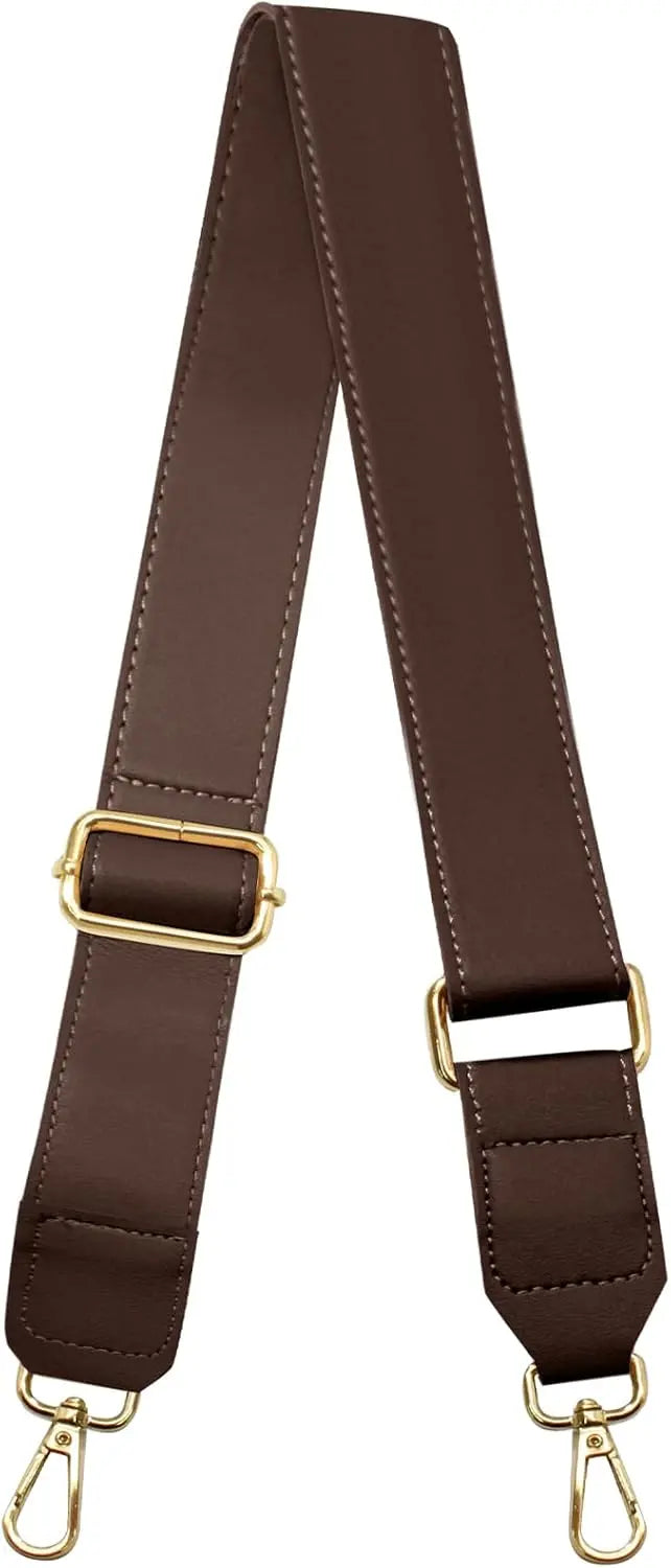 Dark Brown Leather Purse Strap Wide Adjustable Shoulder Purse Strap Handbags Replacement Crossbody Straps with Swivel Clasps, 33~55inch Wholesale Hub